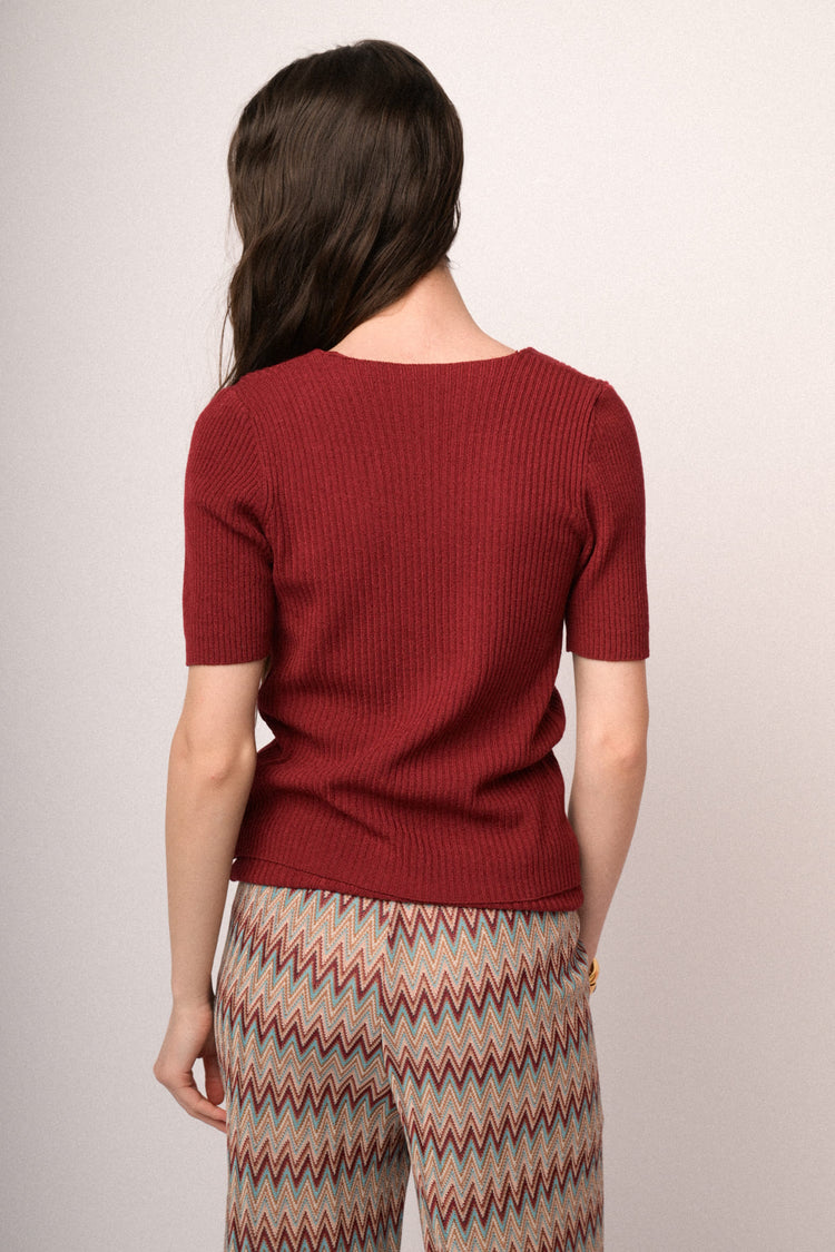 Cardigan laccetto manica corta