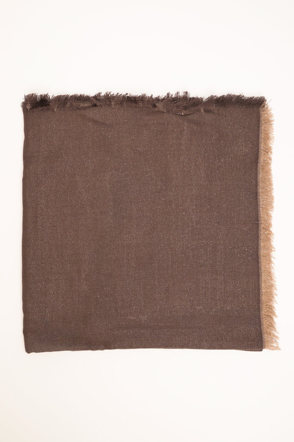 Sciarpa lurex a pois marrone