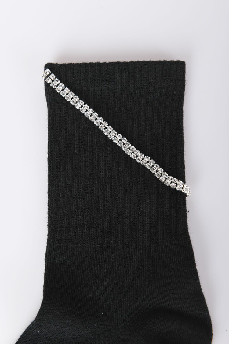 Calzini con decorazione in strass