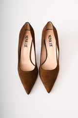 Décolleté in faux suede