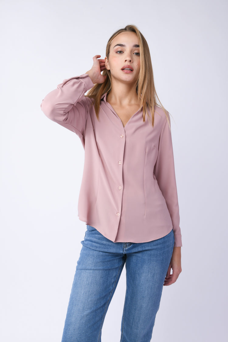 Camicia in crêpe