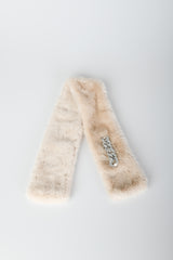 Sciarpa in faux fur con catenella