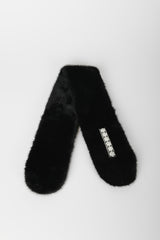 Sciarpa in faux fur con perle