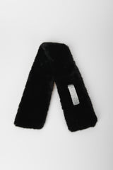 Sciarpa in faux fur con strass