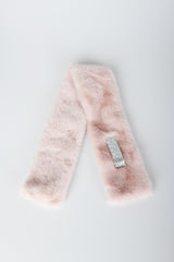 Sciarpa in faux fur con strass
