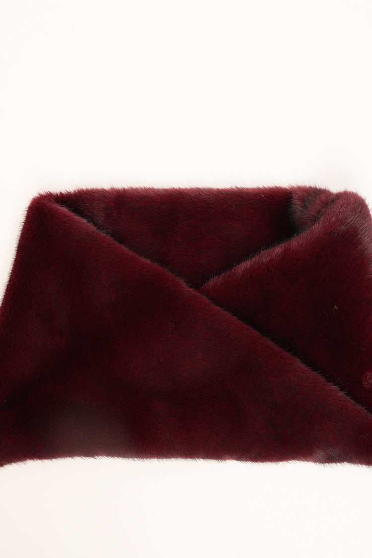 Collo peloso basic bordeaux