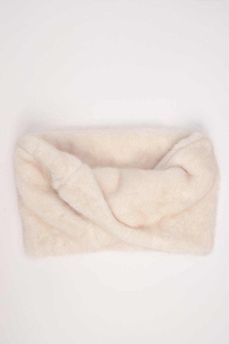 Collo peloso basic avorio