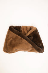 Collo peloso bicolore marrone