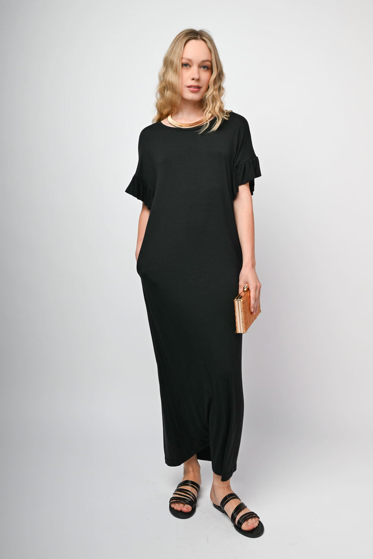 Abito lungo con rouches