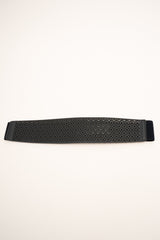 Cintura elastica traforata blu