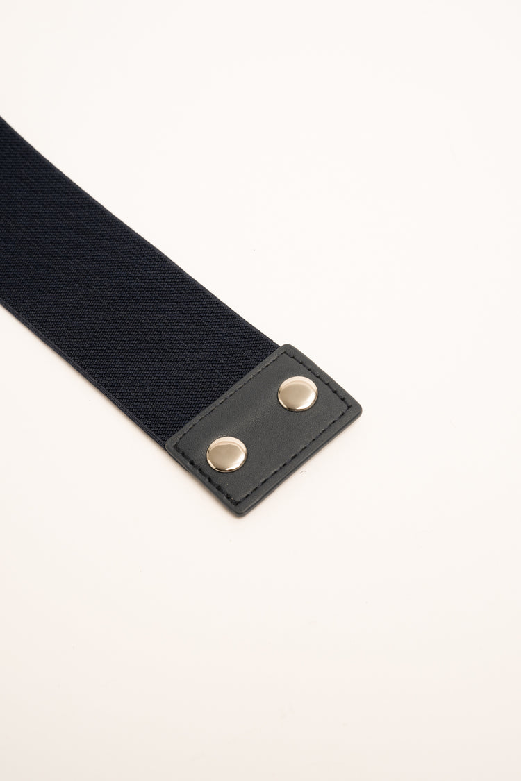 Cintura elastica traforata blu