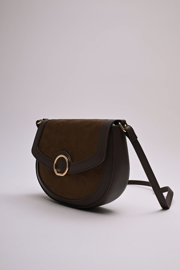 Borsa a tracolla bi-materiale