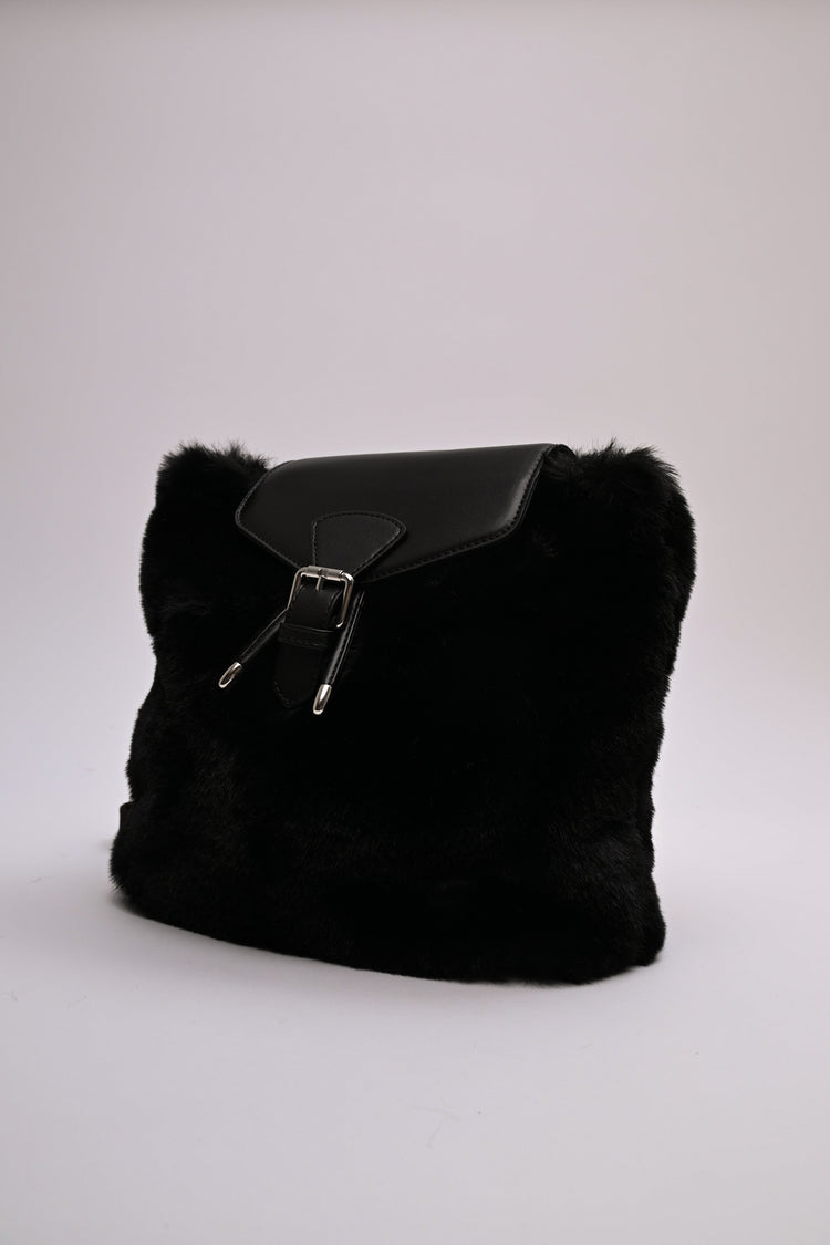 Zaino piccolo in fax fur