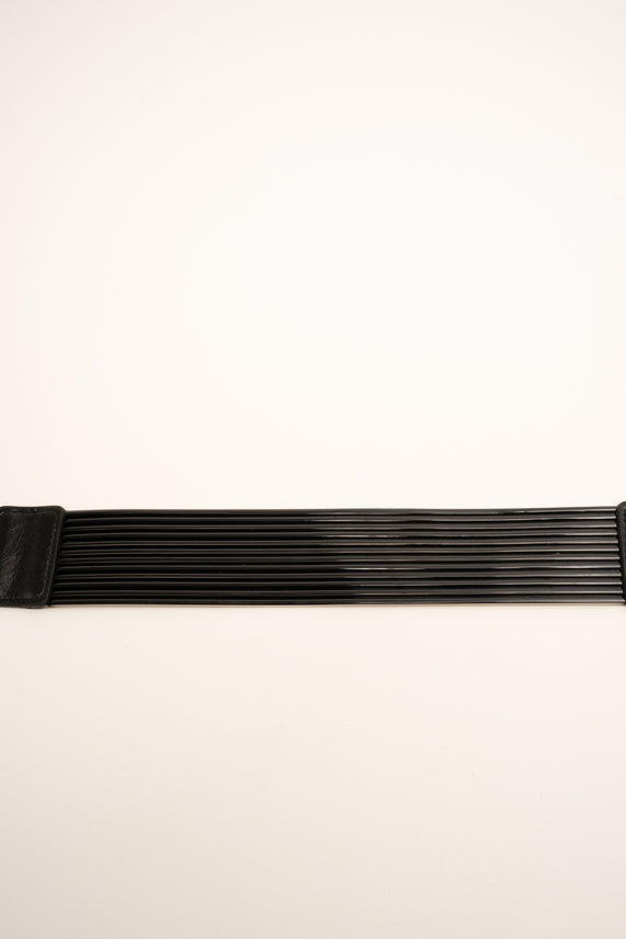 Cintura elastica laminata nera