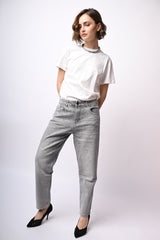 Jeans baggy con strass