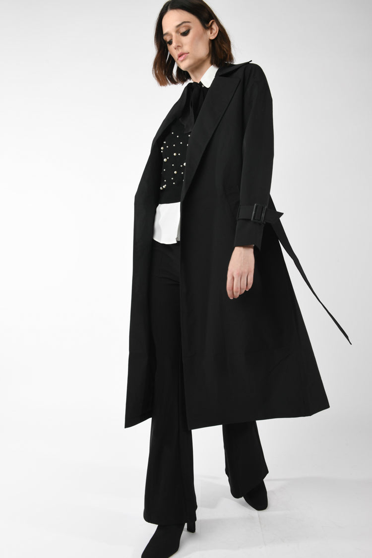 Trench oversize con cintura