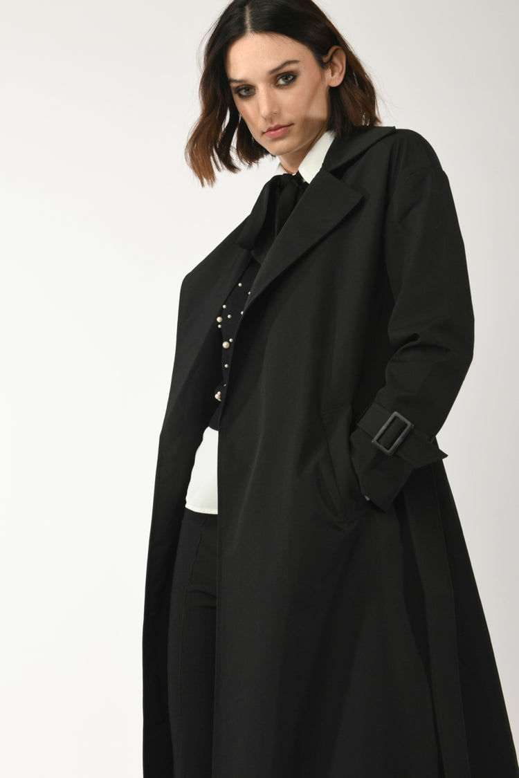 Trench oversize con cintura