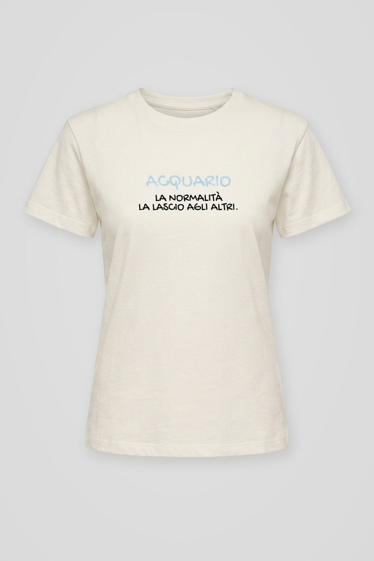 T shirt Acquario in cotone bianco