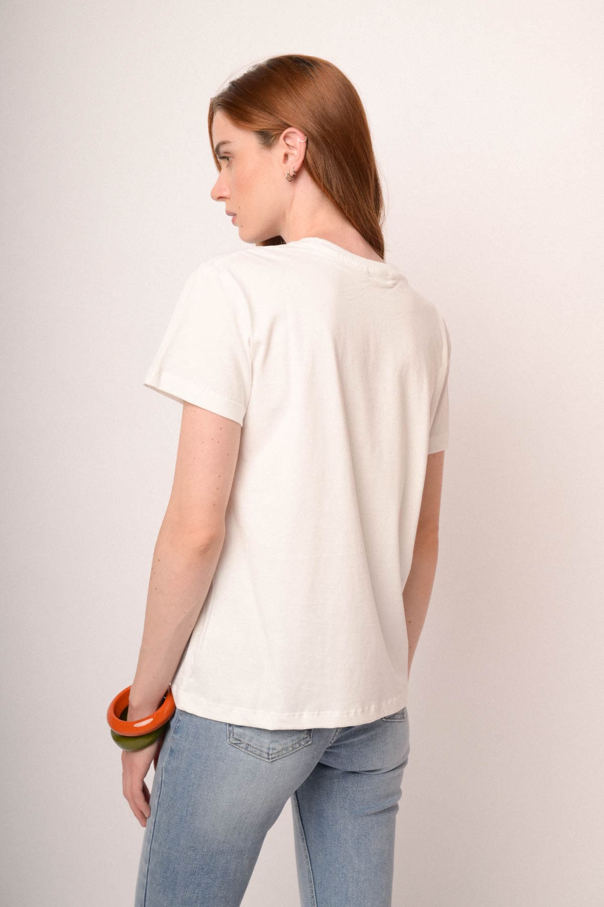 T shirt Ariete in cotone bianco