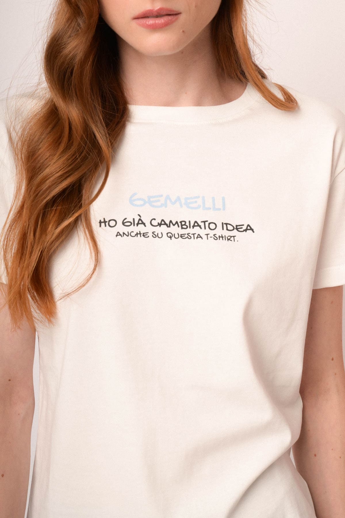 T shirt Gemelli in cotone bianco