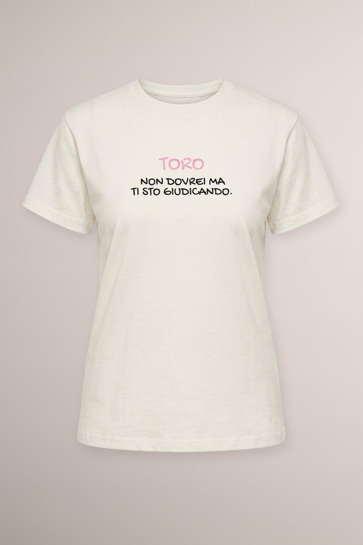 T shirt Toro in cotone bianco