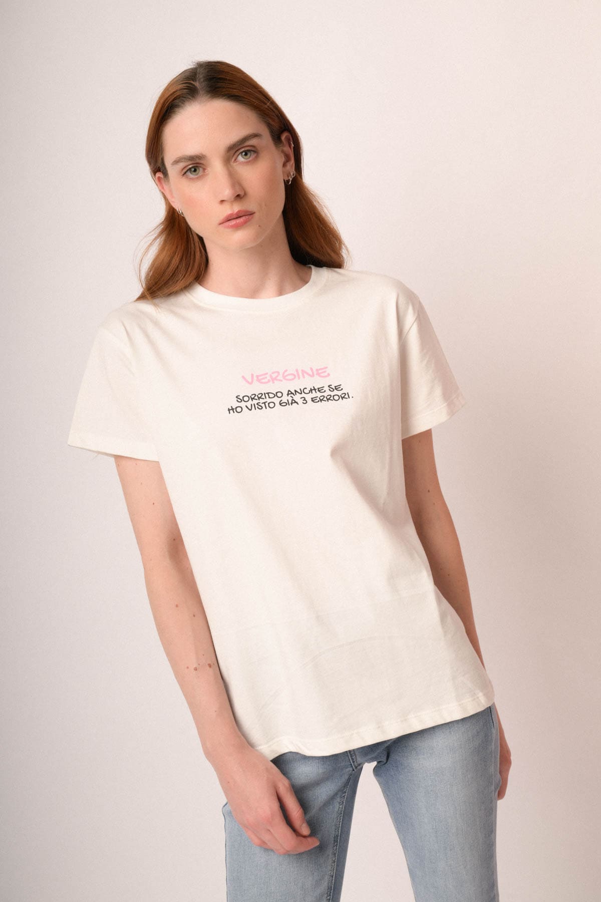 T shirt Vergine in cotone bianco