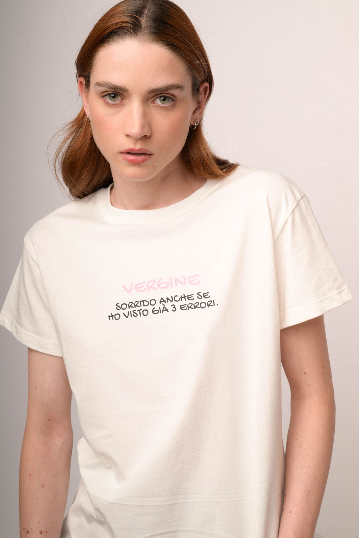 T shirt Vergine in cotone bianco