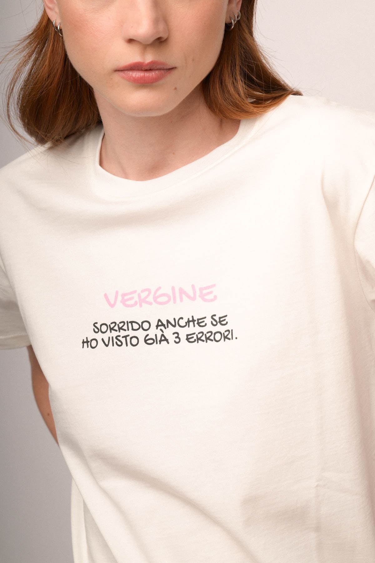 T shirt Vergine in cotone bianco