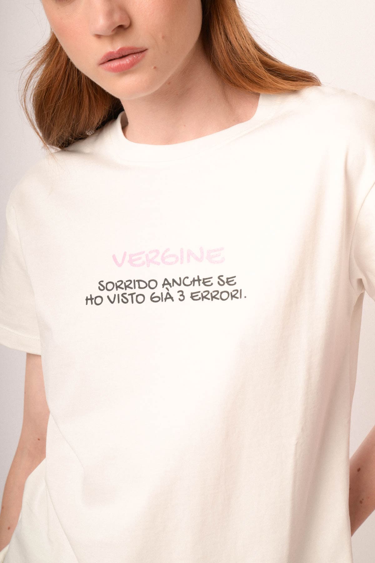 T shirt Vergine in cotone bianco