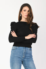 Maglia con maniche a sbuffo