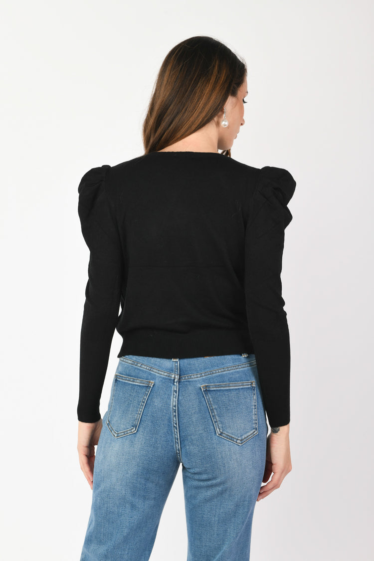 Maglia con maniche a sbuffo