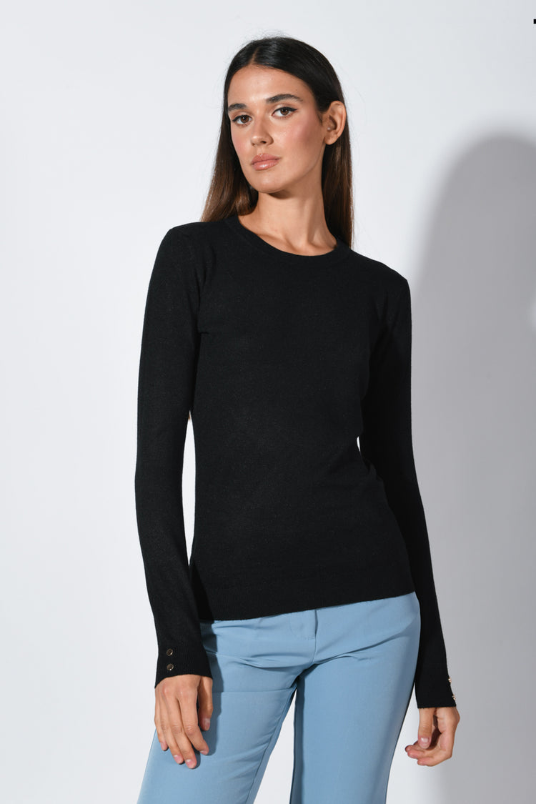 Pull girocollo misto viscosa