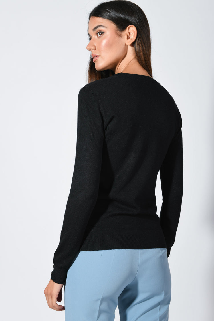 Pull girocollo misto viscosa