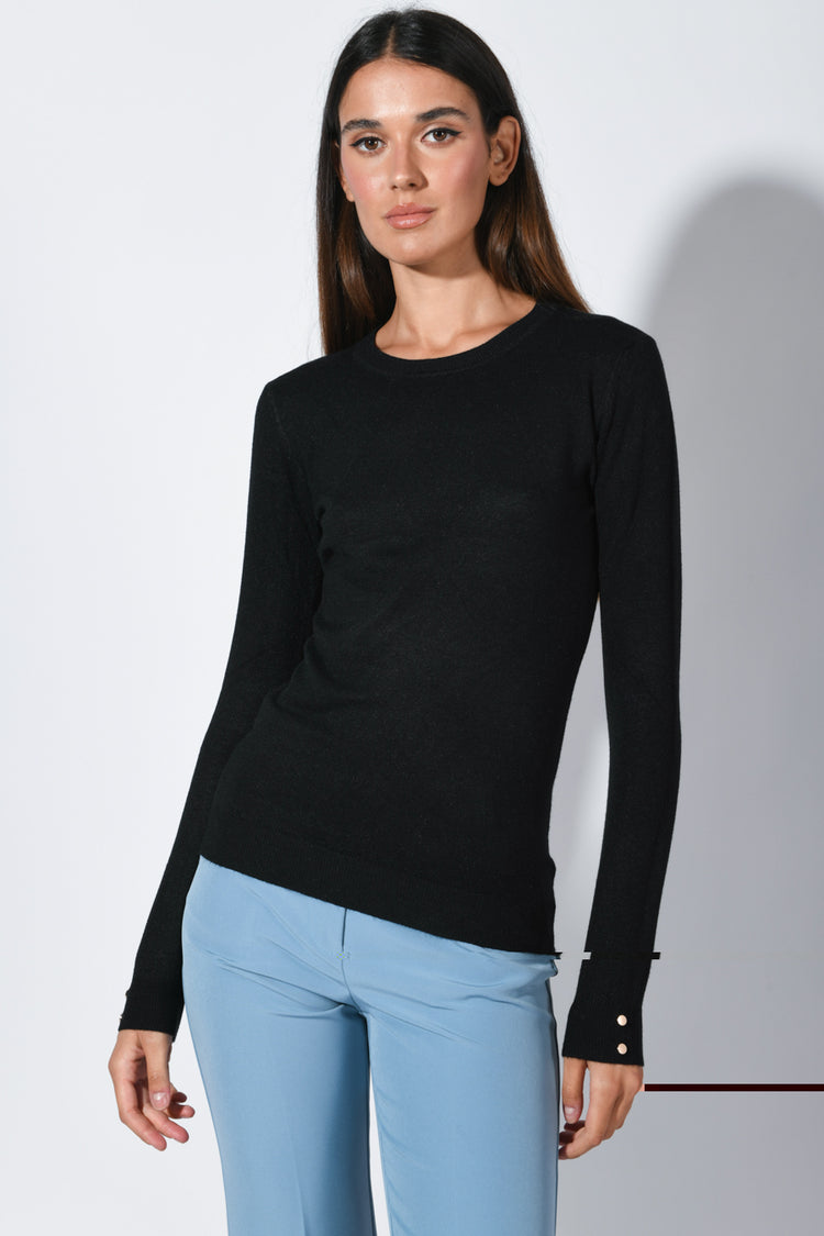 Pull girocollo misto viscosa