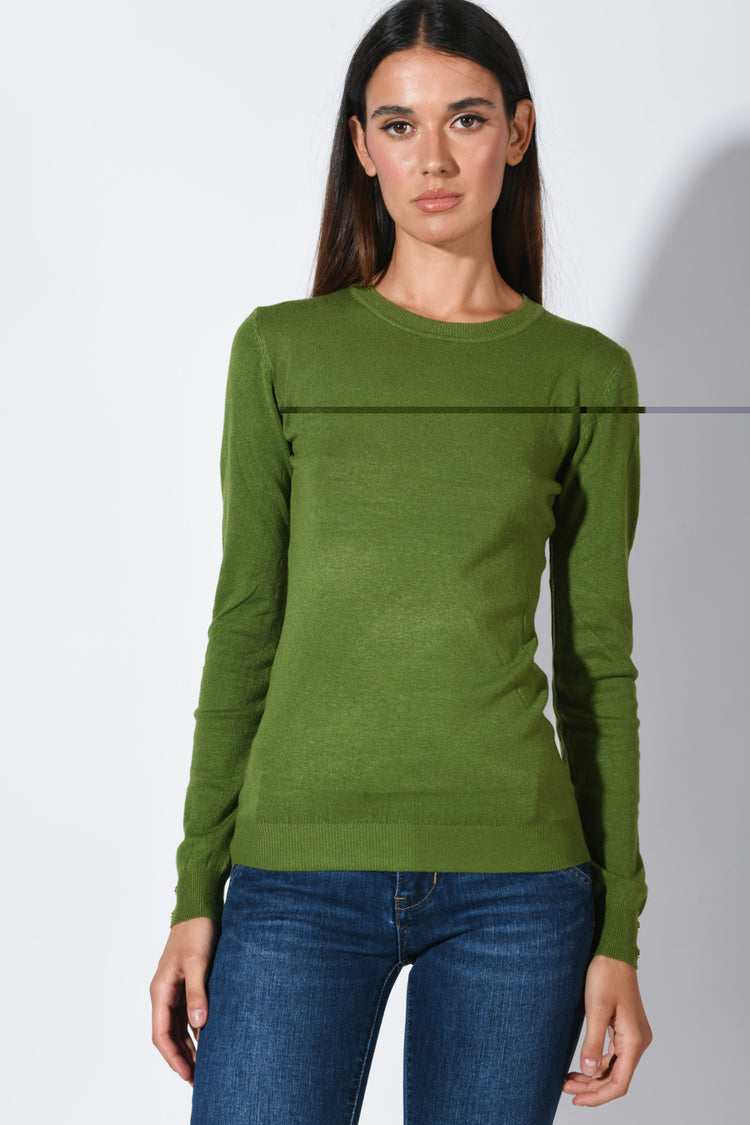 Pull girocollo misto viscosa