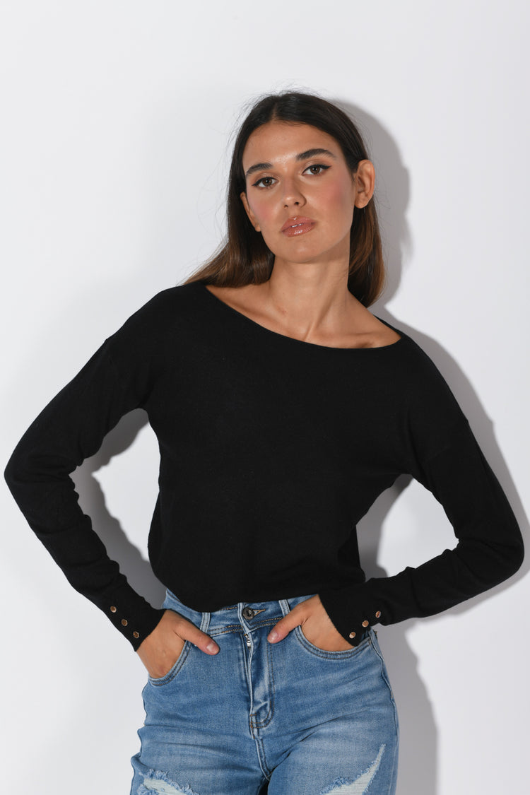 Pull con scollo a barchetta