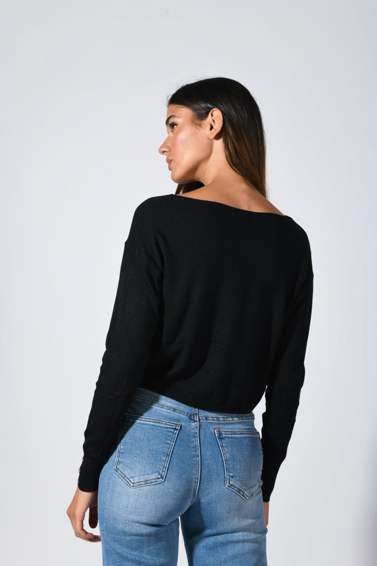 Pull con scollo a barchetta