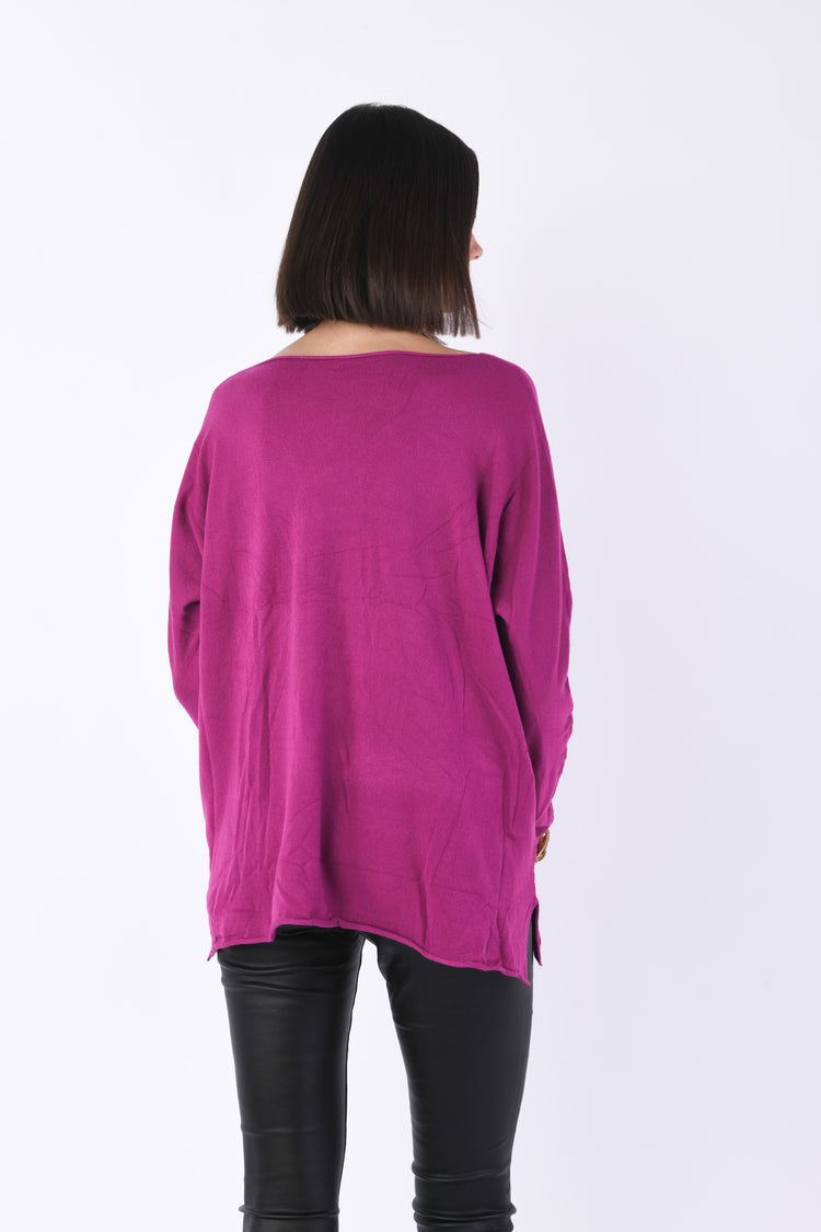 Pull oversize con spacchetti