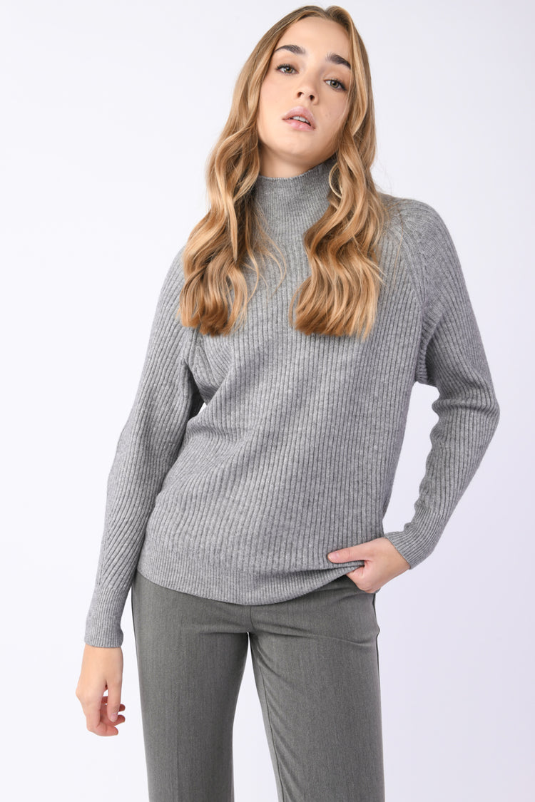 Lupetto in maglia a costine