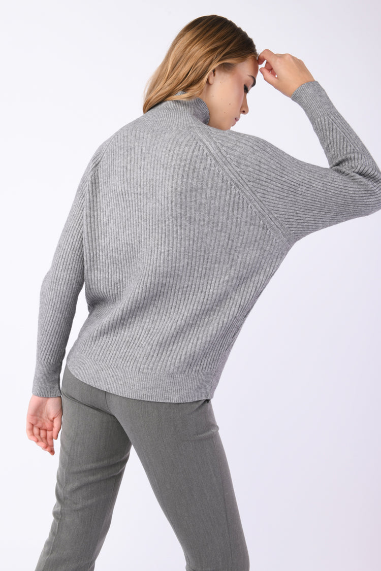 Lupetto in maglia a costine