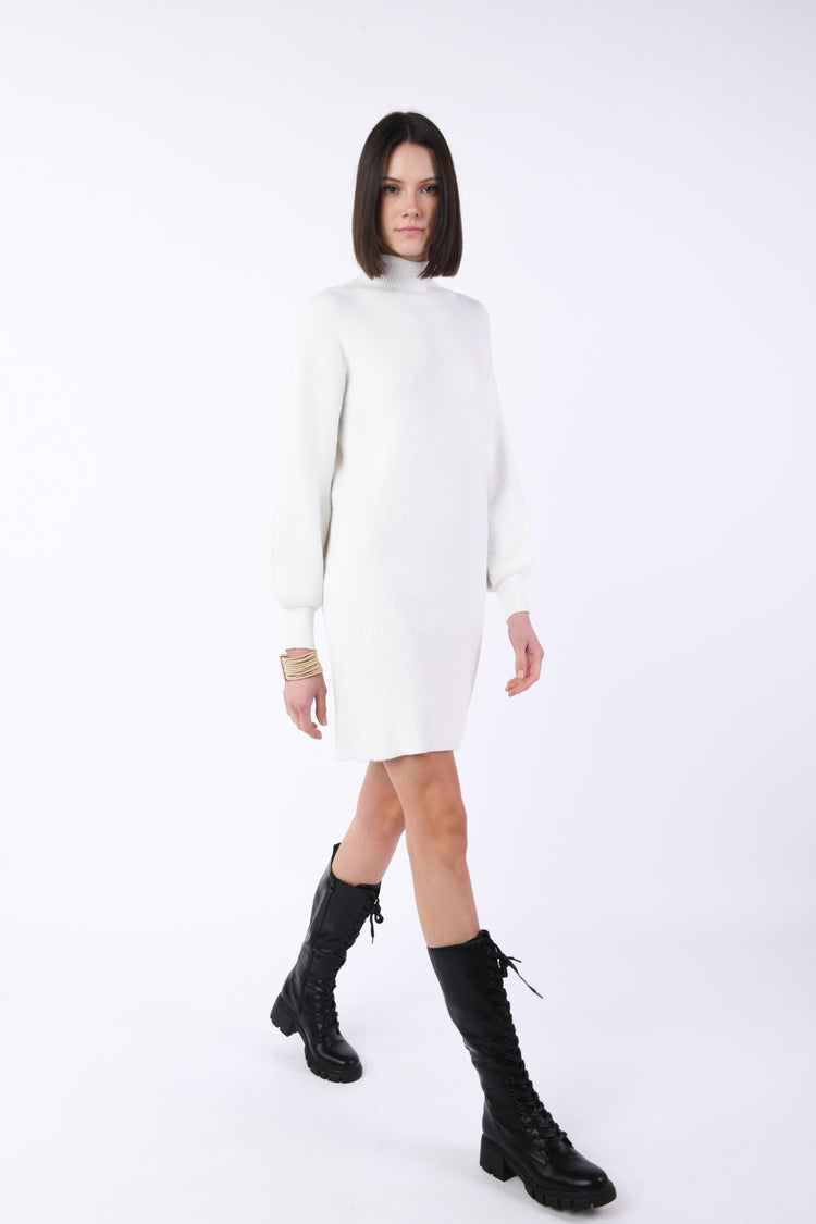 Mini abito in maglia a costine