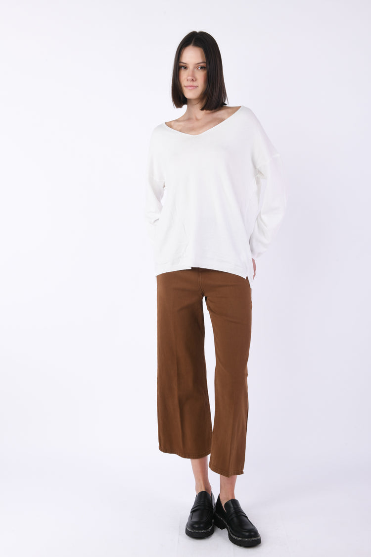 Pull oversize con scollo a V