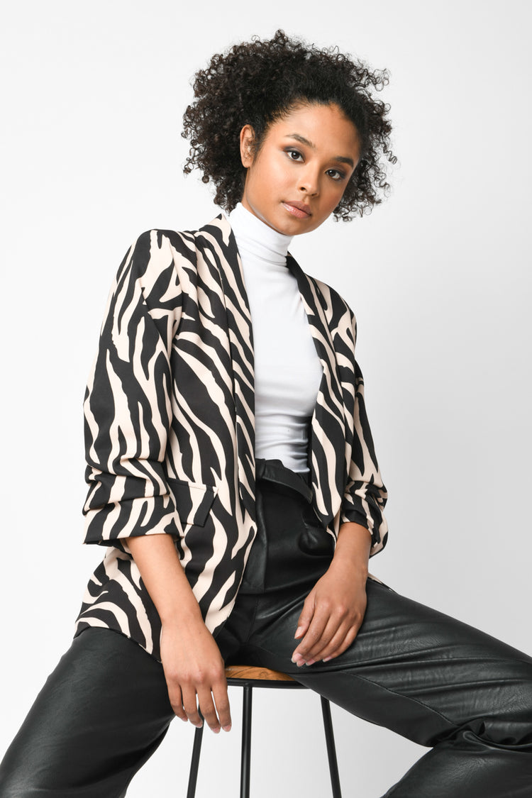 Blazer a stampa zebrata