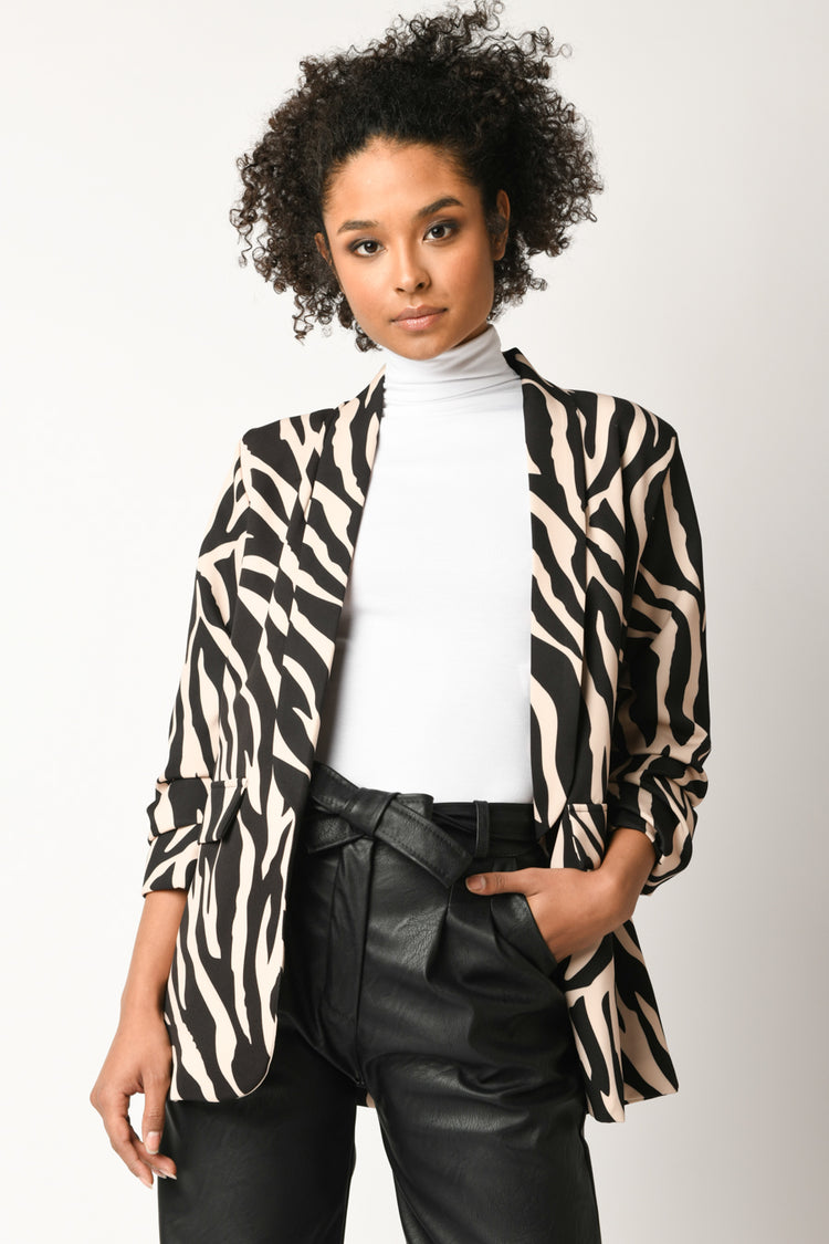 Blazer a stampa zebrata