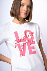 T-shirt Sending You Love in cotone