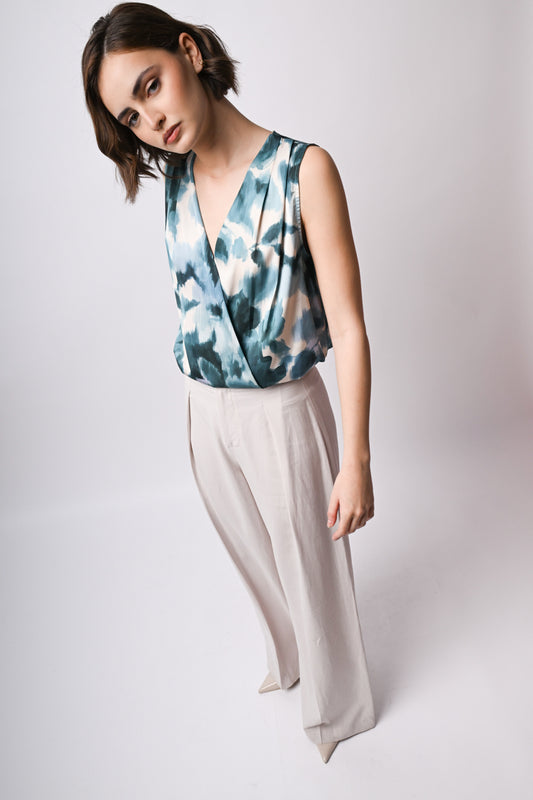 Canotte Donna Estive Canotta Donna In Chiffon Senza Maniche