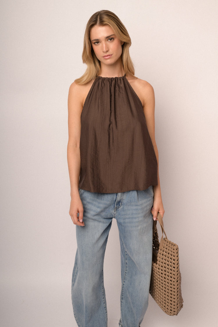Top con accessorio legno