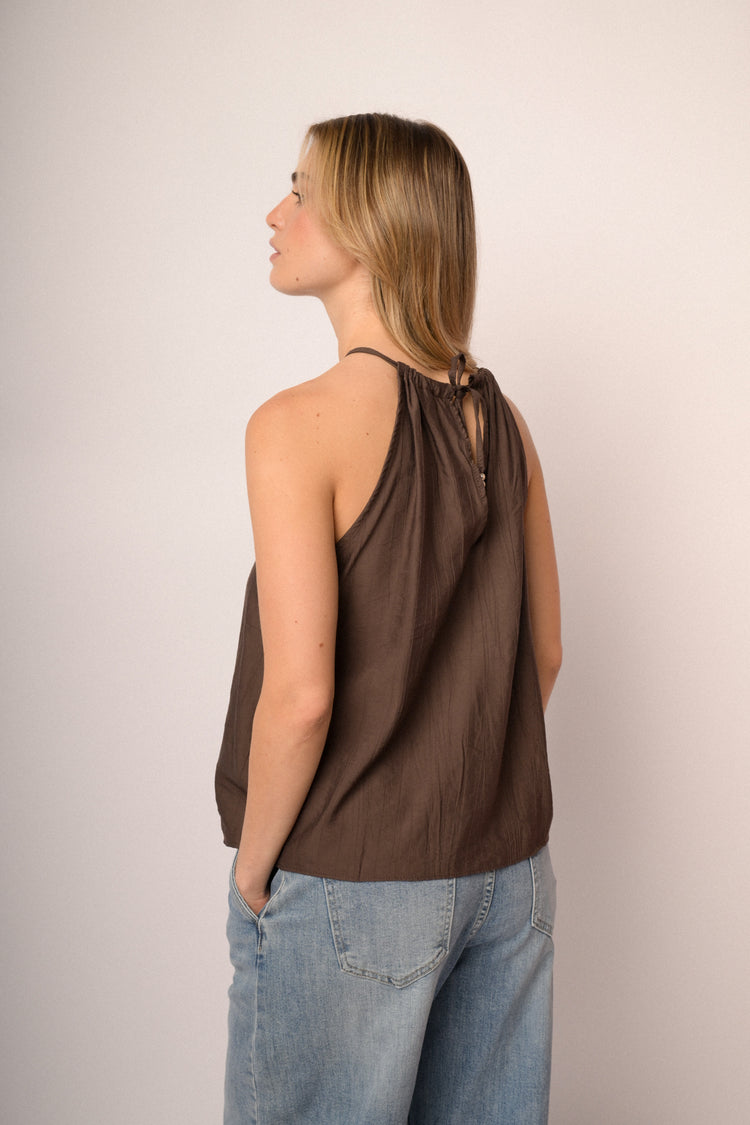 Top con accessorio legno
