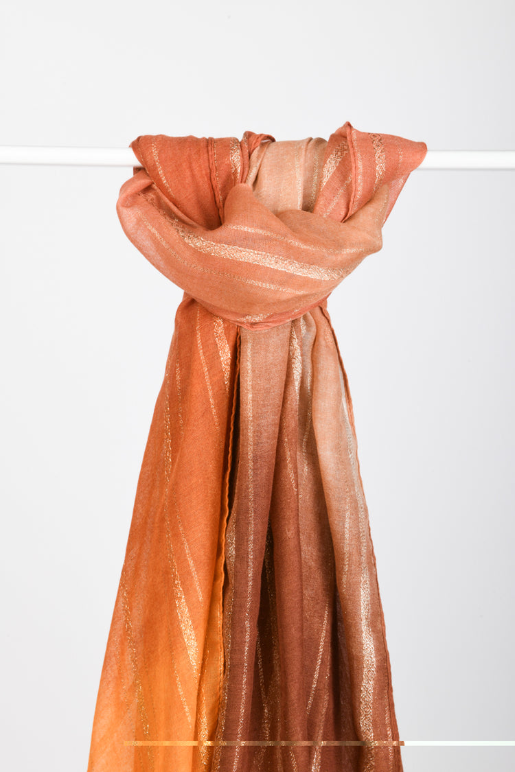 Sciarpa a righe lurex