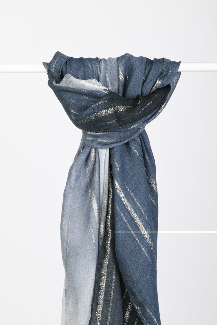 Sciarpa a righe lurex